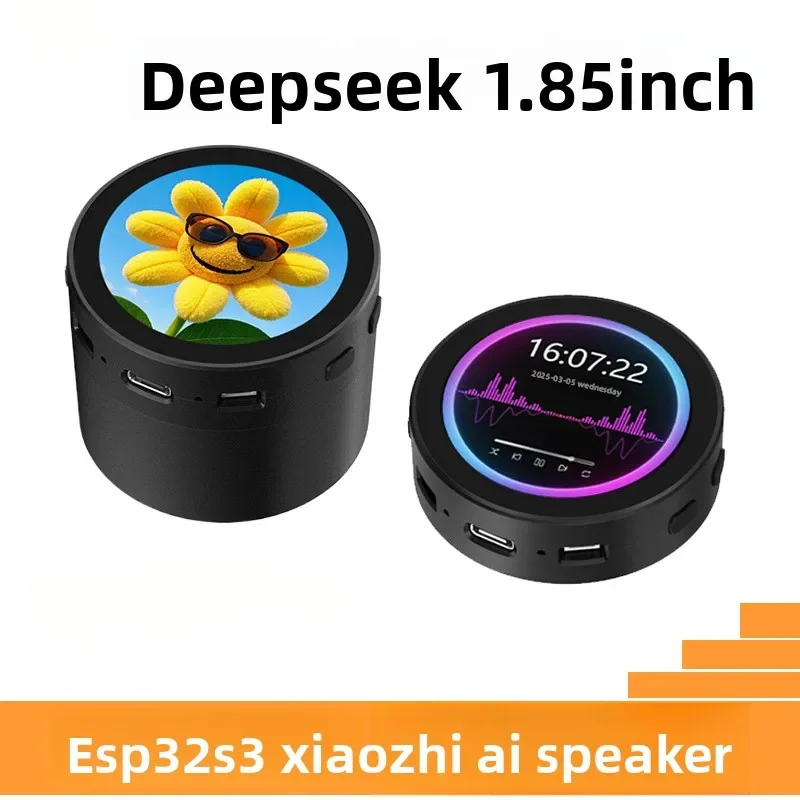 AeroPartsXiaozhi ESP32-S3 Development Board With 1.85Inch Round LCD Display & Deep Seek Voice AI Speaker Box