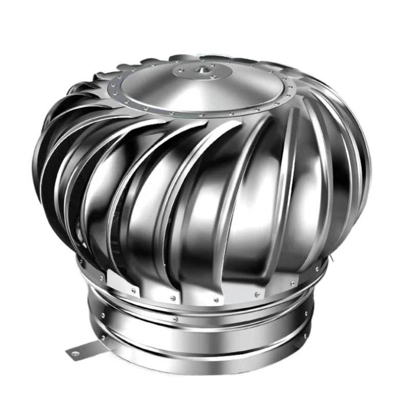 1PCS Roof Wind Turbines Cap Vent for Houses Attic Air Vent Ventilating Fan Rotatable Stainless Steel Chimney Hood 110/160/200mm