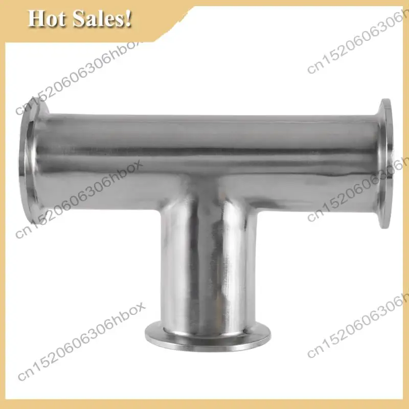 

-HOPE 1.5Inch 38Mm Sanitary Tri Clamp 3 Way Tee 304 Stainless Steel Sanitary Ferrule Tee Connector Pipe Fitting