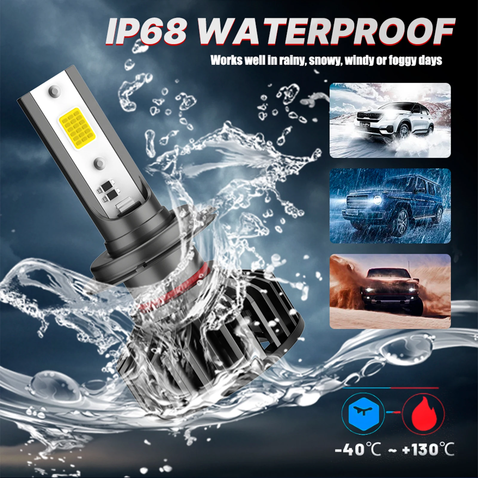 Bullvision H4 H7 Canbus LED Headlight Bulbs H11 H8 H9 H3 H1 9005 HB3 9006 HB4 9012 HIR2 Turbo Automobile Headlamp Fog Lamps 12V view 5