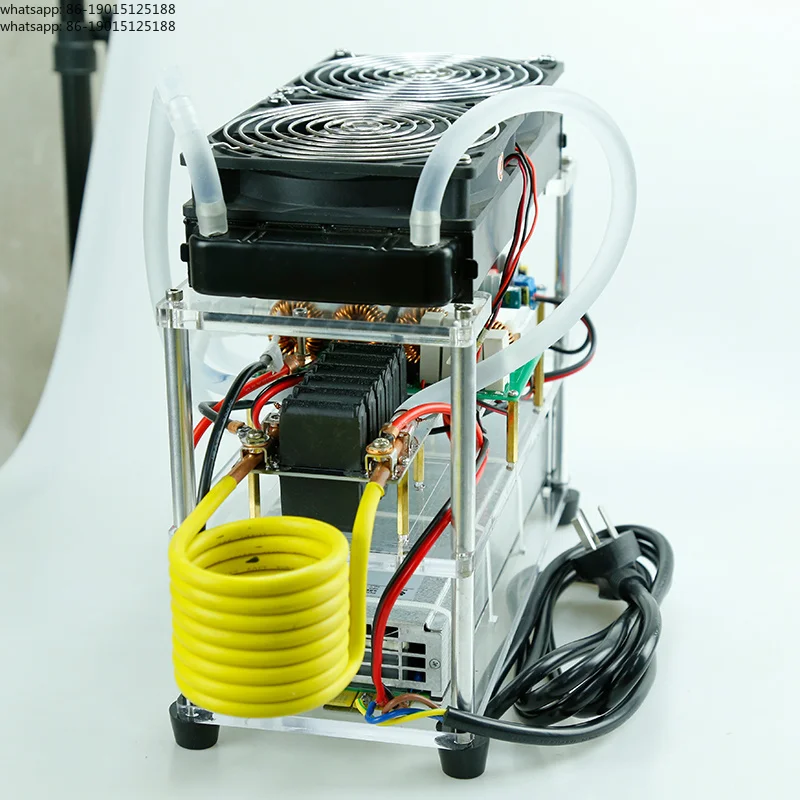 Experimental device for demonstration model of water-cooled inductive heating