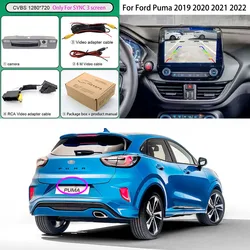 HD Trunk Handle Rear view Camera For Ford Puma 2019 2020 2021 2022 54 pin RCA Adapter Cable Harness For SYNC 3 HD Night vision