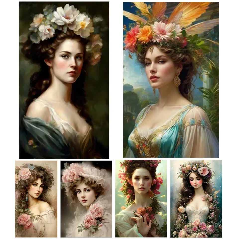 

Mysterious Woman 5d Diy Diamond Painting New 2024 Full Round Square Diamond Mosaic Embroidery Women's Picture Home Decoration