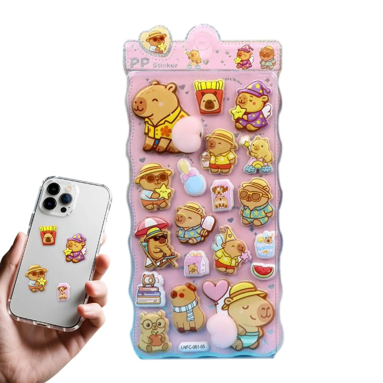 ملصقات ذاتية اللصق قابلة لإعادة الاستخدام ثلاثية الأبعاد ألعاب مضحكة قابلة للإزالة ملصقات حفلات للأطفال الصغار في الفصول الدراسية لأعياد الميلاد #6