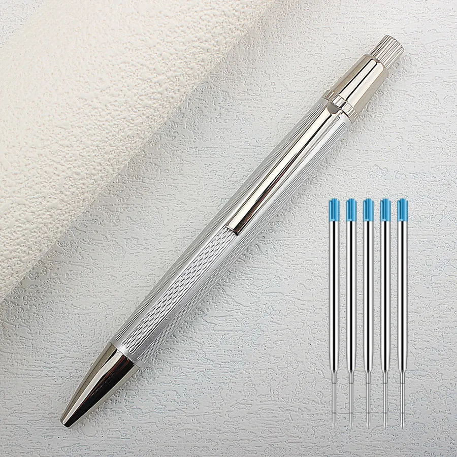 High-quality Metal Ballpoint Pen Luxury 0.7MM Nib Writing Pens Office School Supplies Stationery Roller Ball Pens for Writing