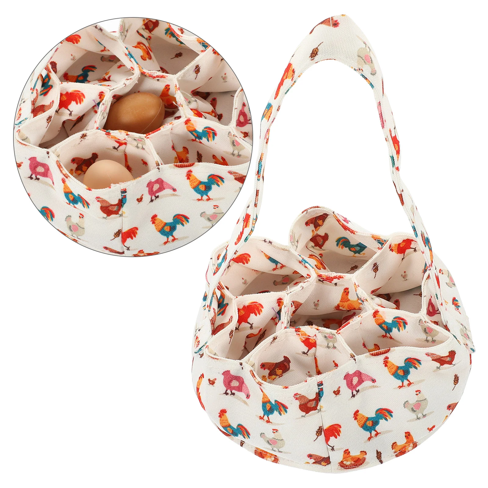 

Refrigerator Egg Collection Basket Eggs Apron Mini 21X21cm Oxford Cloth Container Easter Baskets Gathering Holder