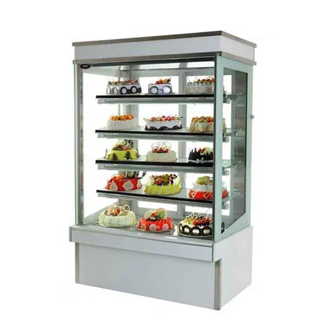 Multi Layers Vitrine Glass Cake Display Chiller Pastry Freezer Dessert Bread Showcase