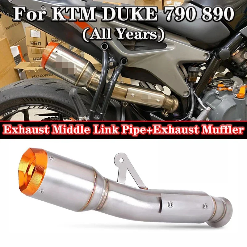 Slip On For KTM DUKE 790 890 Motorcycle Exhaust System Escape Moto Modify Link Pipe Muffler 2018 2019 2020 2021 2022 2023 2024