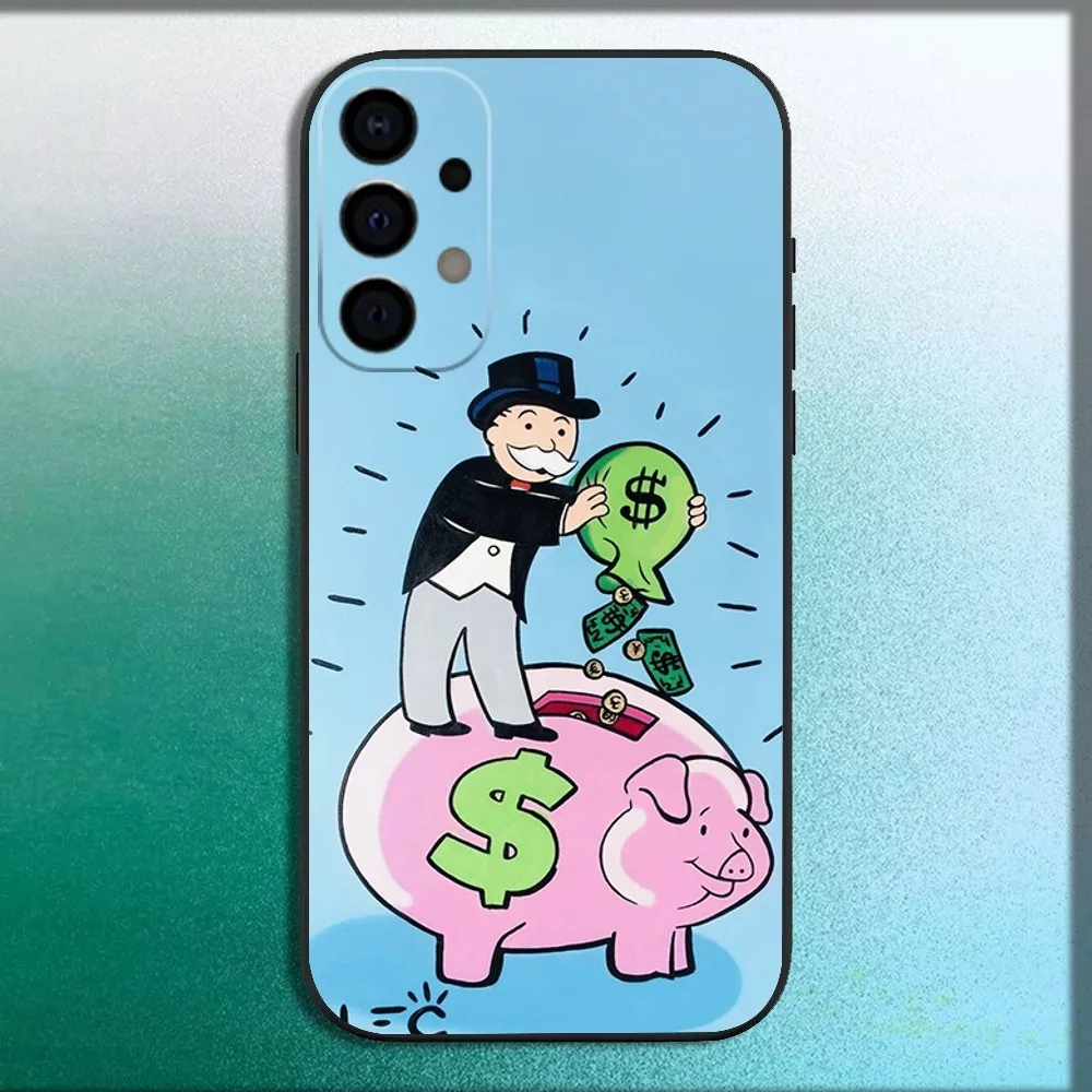 Dollar Alec M-Monopoly Man Phone Case For Samsung Galaxy A13,A21s,A22,A31,A32,A52,A53,A71,A80,A91 Soft Black Cover