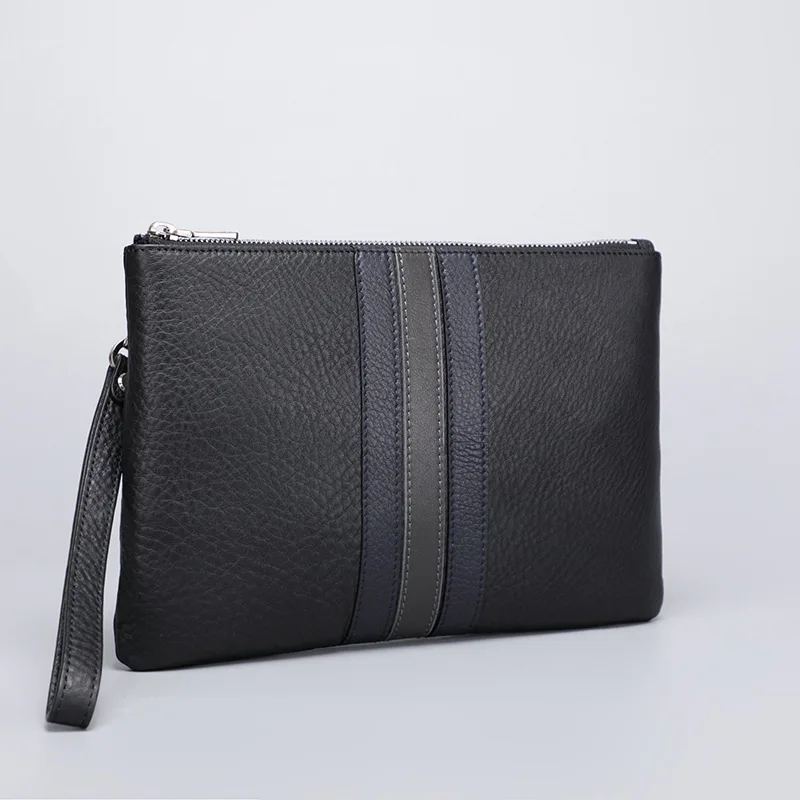 Genuine Leather iPad Clutch Bag for Men's Business Casual Envelope Handbag