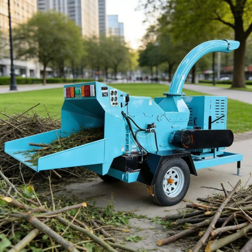 Drum Wood Chipper Machine Tree Crusher Heavy Duty Wood Shredder Customized Rotor Balancing for Vibration Reduction Operation