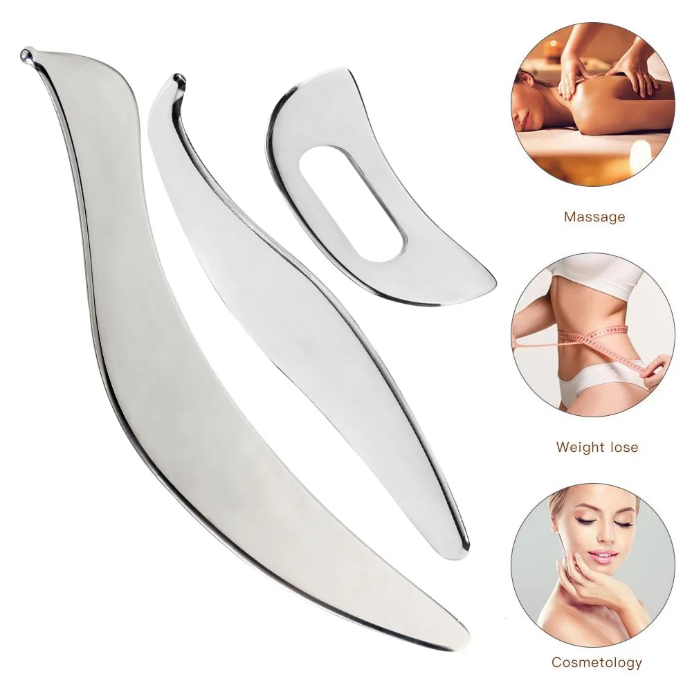 1Pcs Guasha Massage Tool,Grade Stainless Steel Scraping Tool for Soft Tissue Scraping,Upgrade Massage Tool,Used for Back,Legs