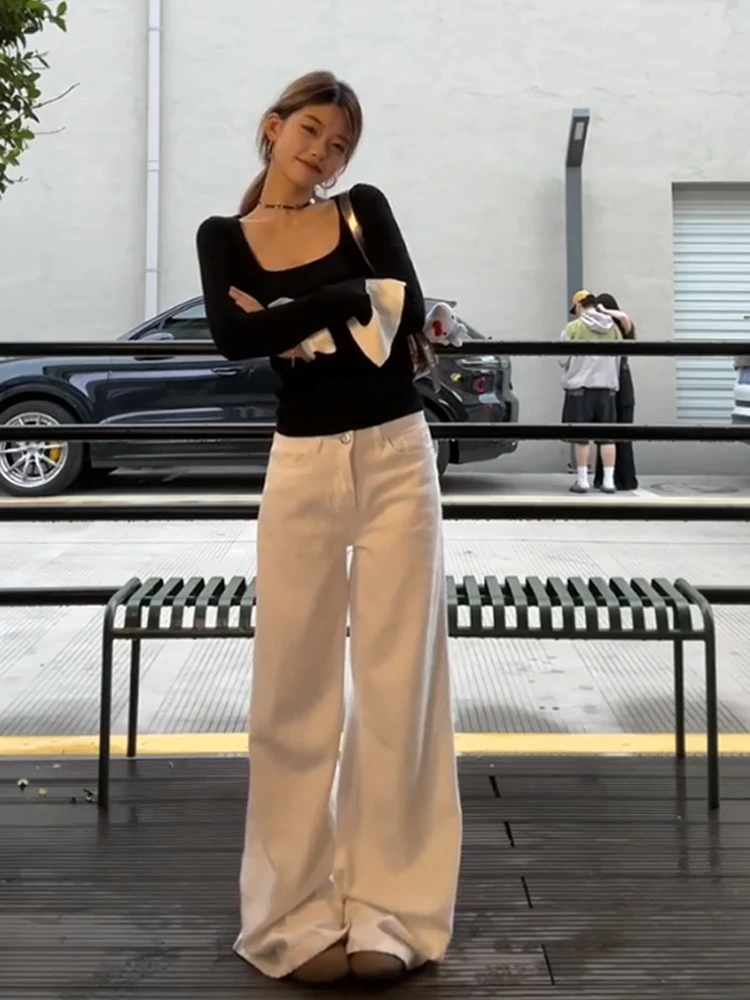 Inizio autunno 2024 da donna Bla lavorato a maglia lungo Sve Top Color Blo Base irt Coreano Sle Abbigliamento interno ad alta sensazione