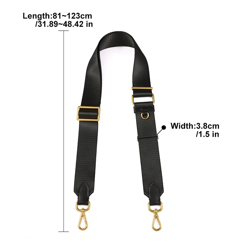 High-Quality 81-123cm Adjustable Single Shoulder Canvas Strap Bag Accessories Suitable for Prada Five-In-One Bag Modification