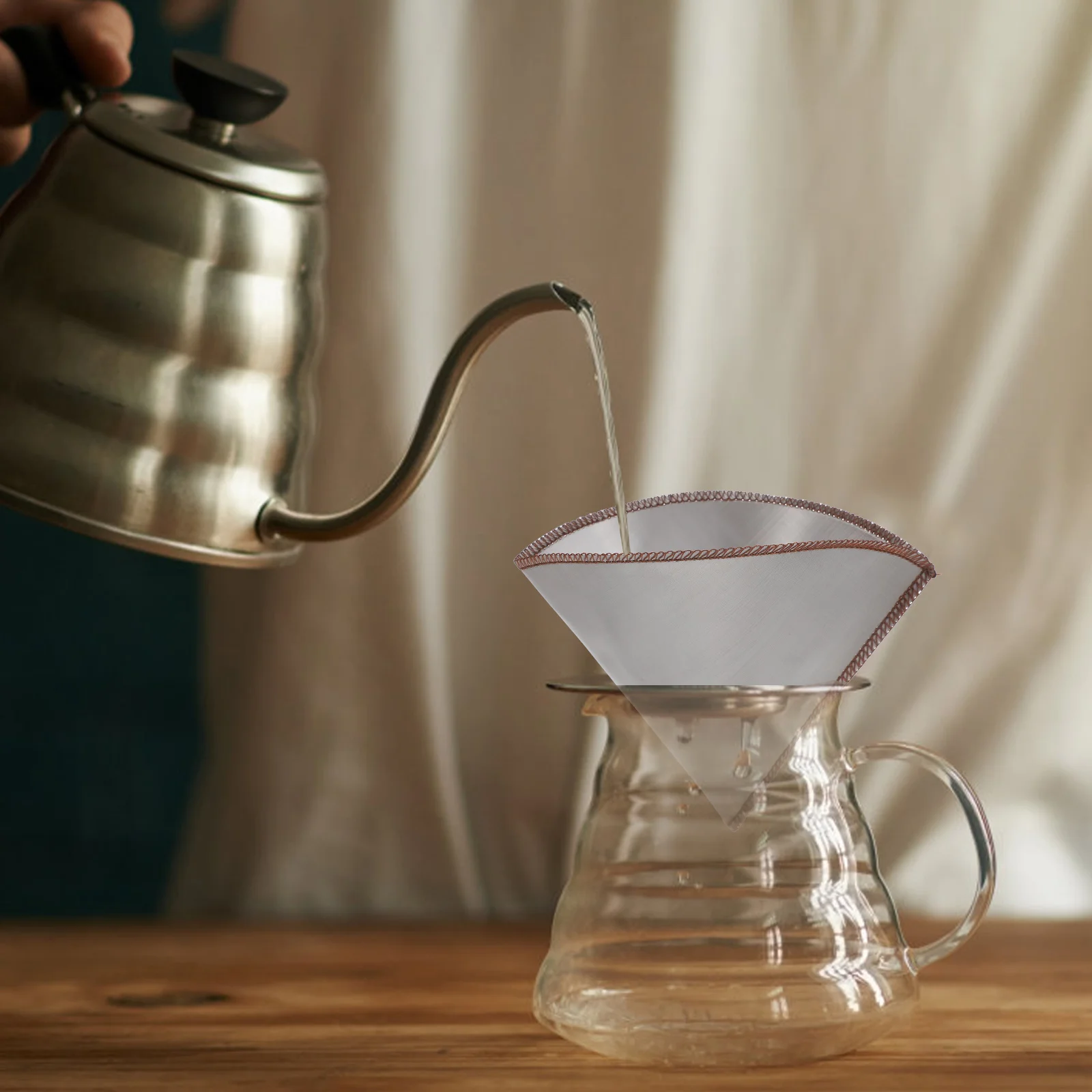 

Stainless -brewed Coffee Filter for Cups Fine Mesh 304 Espresso Strainer Basket Home Use
