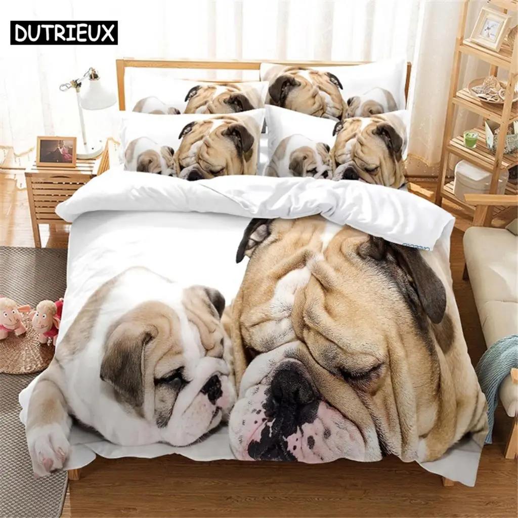 

3D dog Bedding Set Queen Bedding Duvet Cover Set Bedding Set Bed Cover Cotton Queen Bedroom Bed Cover Set Bed Set Bedding