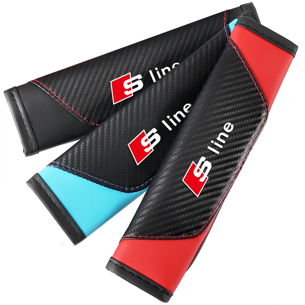 Leder-Autosicherheitsgurt-Schulterpolster-Abdeckung Ventilkappe für Audi A1 B3 A4 Q2 Q3 B5 Q7 S A5 B6 A8 RS6 Sline TT S4 S2 C5 RS
