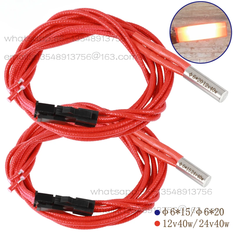 High quality 6 * 15/20/30 MM 12V/24V 40W heating tube 3D printer accessories, spot fast delivery