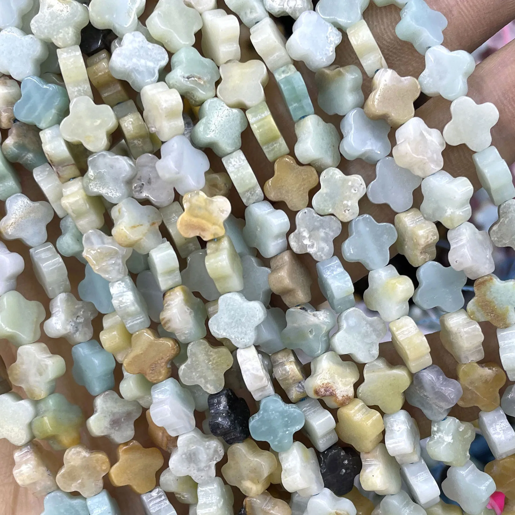 Natural Stone Clover Shape Qua - Red Clover Flower 评论和价格