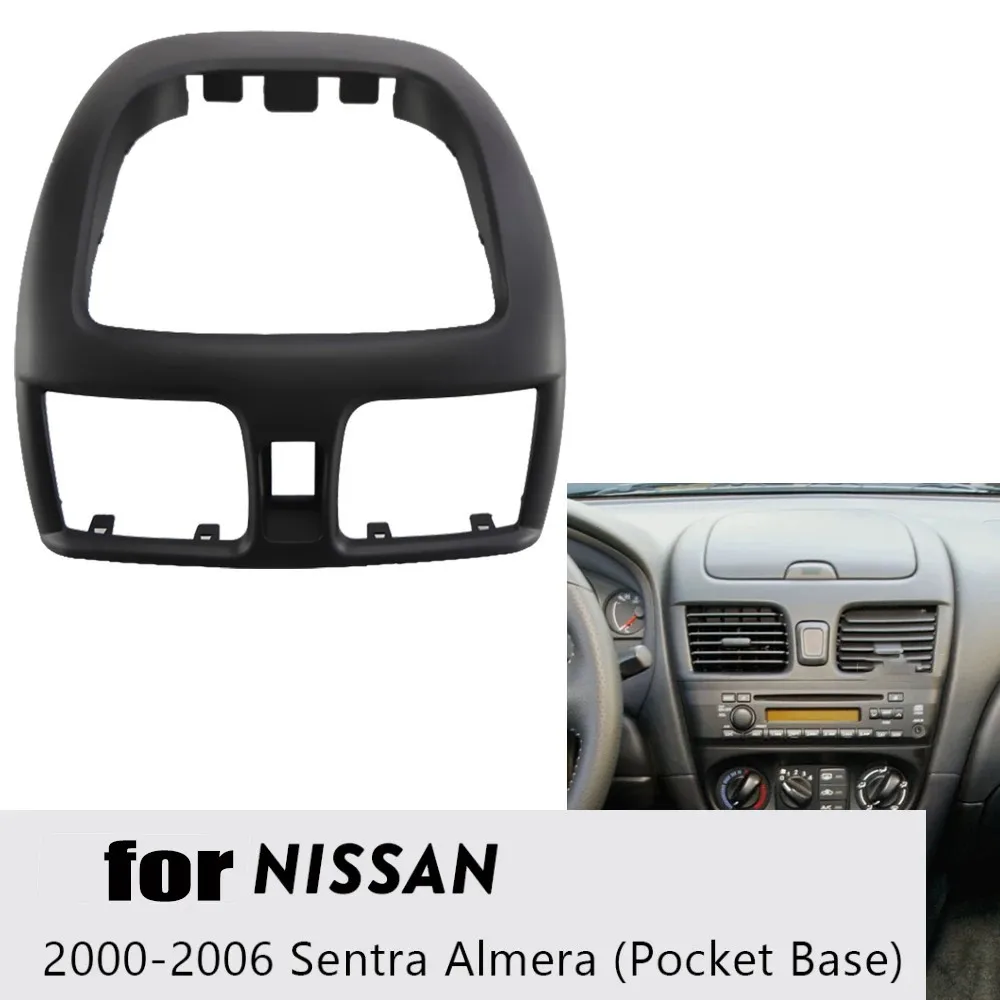 Car Center Dash Storage Box Base & Back Cover Compatible with Nissan Sentra Sunny 2001-2006 Console Replacement Parts