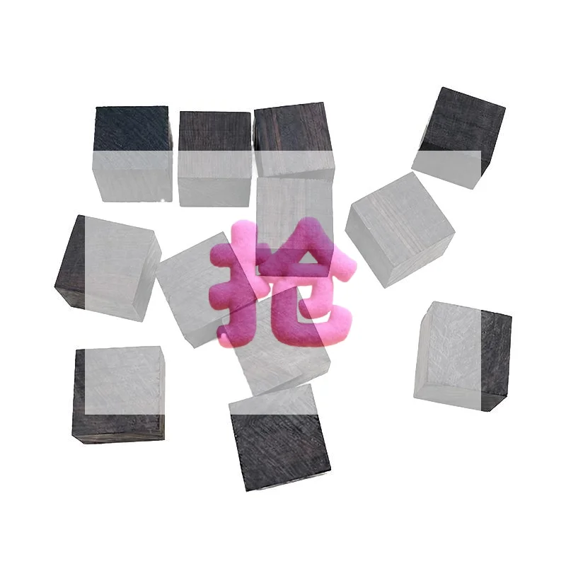 Black Sandalwood Square Blank Block Natural Wood DIY Carving Blank For Seal Stamp Handcraft Model Making Multiple Sizes