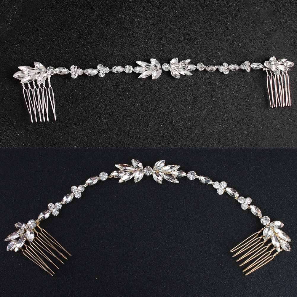 

Crystal Flower Comb Rhinestone Wedding Wedding Headband Headband Bridal Headdress Elegant Hairpin For Bride Party Prom