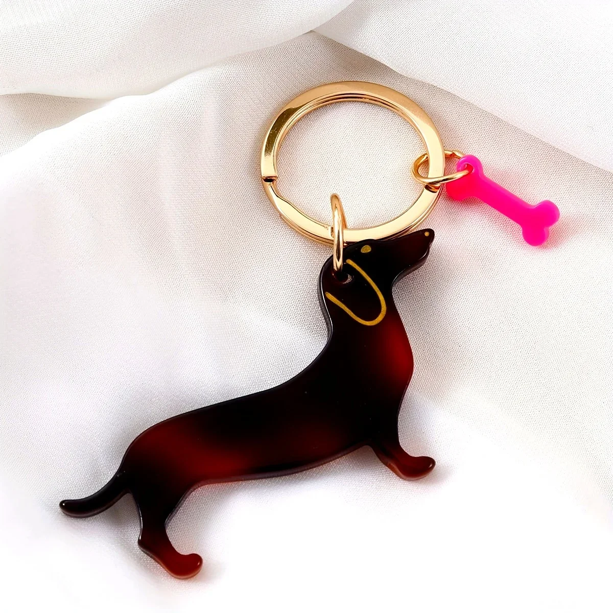 

1Pc personalized black dog keychain
