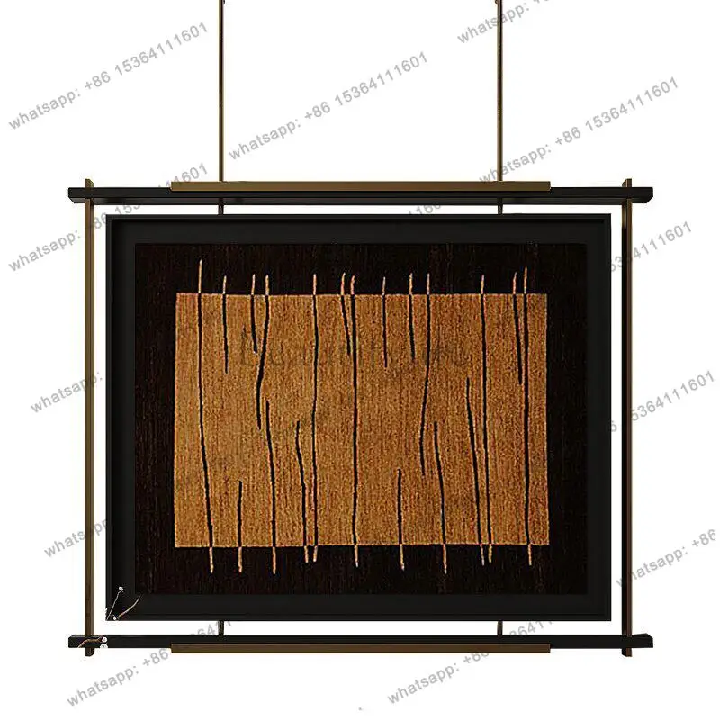 High-end retro decorative lamp, wall hanging metal pole decoration, hanging painting, three-dimensional installation