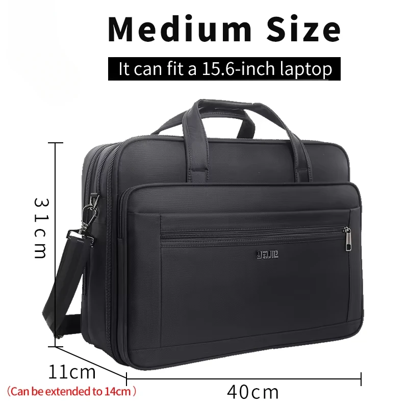 IGETBAG Briefcase Canvas Black 5