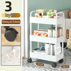 Mobile Storage Rack Trolley With Wheels, kitchen, bathroom, bedroom, multi storage, snacks organizer, home accessories 10 Main Sales Organizer Cart - №8