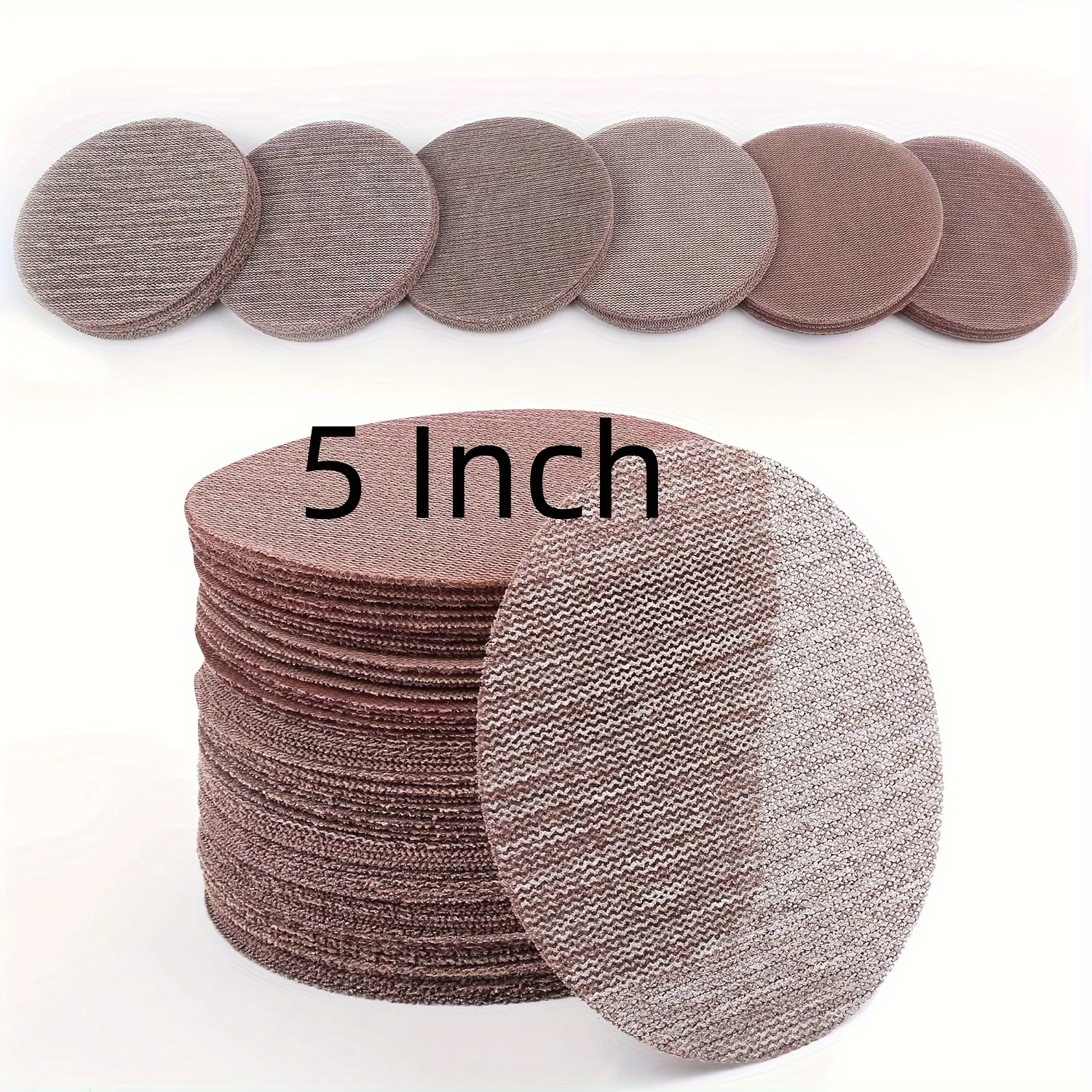 5/10Pcs 5Inch Sanding Mesh, Micro Mesh Hook & Loop Sanding Discs, Dust Free Net Sandpaper, Wet and Dry Sanding Screen, Anti-clog