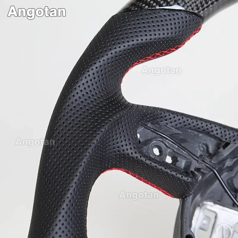 عجلة قيادة LED من ألياف الكربون لأودي Rs 2012-2016 A5 S5 Rs3 Rs4 Rs5 Rs6 Rs7 Rsq3 S3 S4 مع مؤشر LED #3