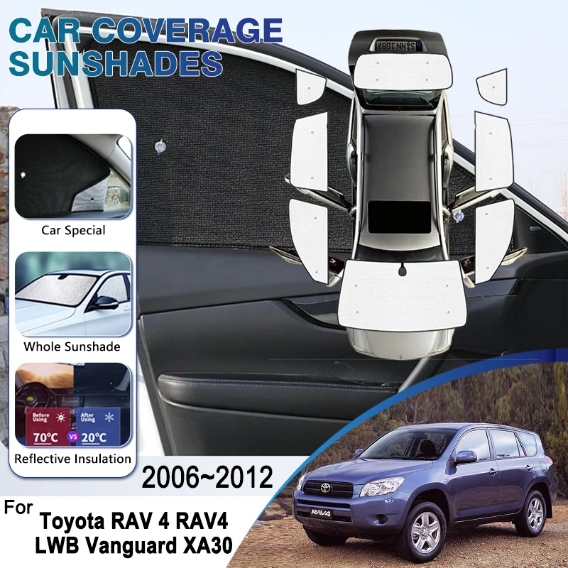 

Anti-UV Car Windows Shading For Toyota RAV 4 RAV4 XA30 LWB Vanguard 2006~2012 Windows Windshield Sunshades Cover Car Accessories