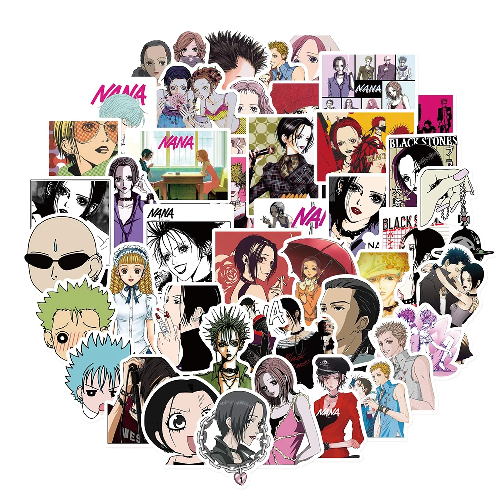 10/30/50pcs Cool Japanese Anime NANA Stickers Cartoon Band Girl Decals DIY Luggage Guitar Phone Bike Sticker Decoration Supplies