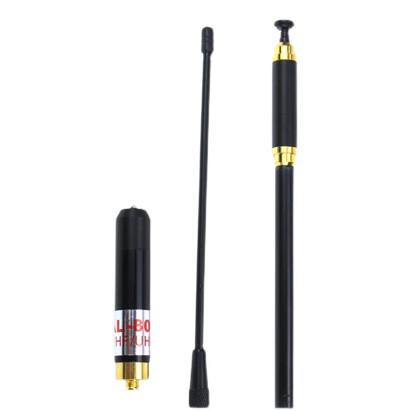 Newest AL-800 Dual Band 144/430MHz SMA-Female Telescopic Antenna AL800 for WOUXUN TYT HYT BAOFENG BF-888S UV-5R Radio