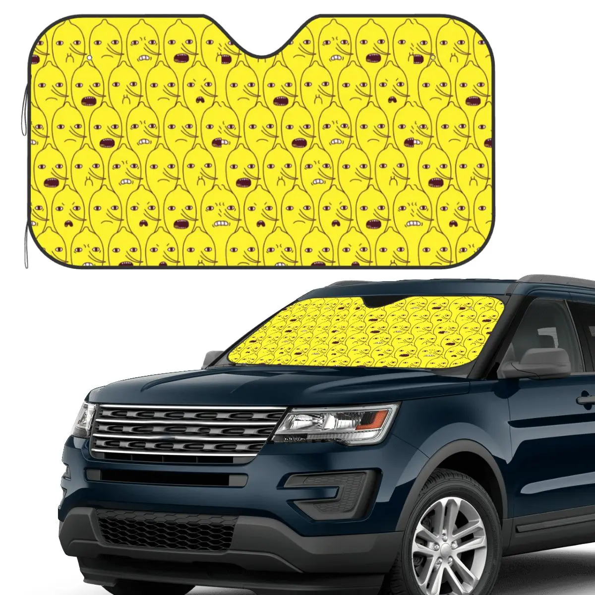 

Lemongrab Unacceptable Adventure Time Sunshade Windscreen Car Front Windshield Window Sun Visor Accessories Covers