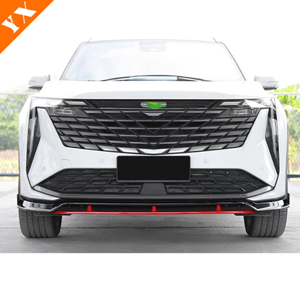 For Geely Atlas Boyue L 2023 -2024 Accessories Exterior Trim Car Front Shovel Front Lip Front Bumper Protector Anti Hit Garnish