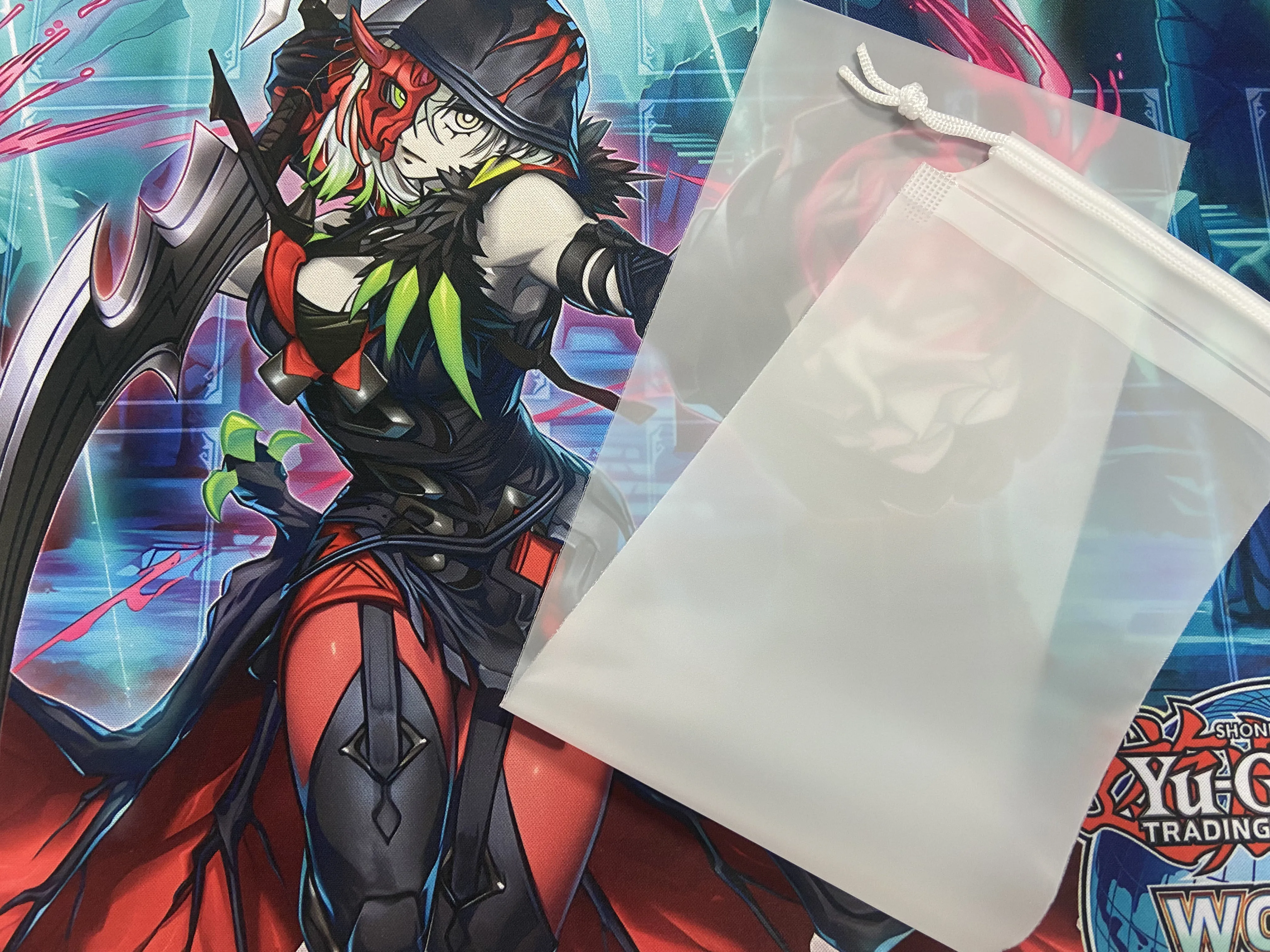 YuGiOh Diabellestarr The Dark Witch Playmat TCG CCG Mat Board Game Mat Trading Card Game Mat Anti-slip Rubber Mouse Pad Free Bag