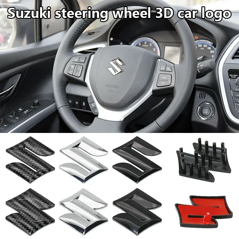 

Car Steering Wheel Emblem Logo Buckle Badge Styling for Suzuki Swift SX4 New Alto Vitara Alivio S-cross Accessories