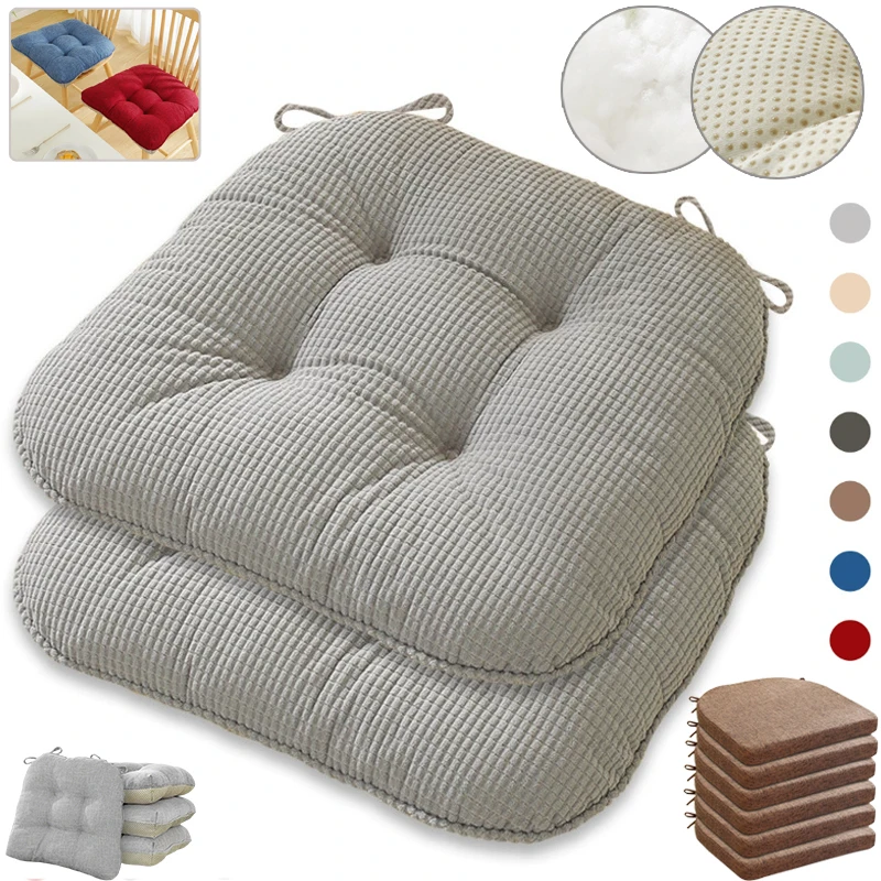 

Hot Sale Comfortable Seat Cushion Adjustable Strap Chair Pad Thickened Sponge Padding Chair Cushion with Anti-slip Bottom 등받이 쿠션