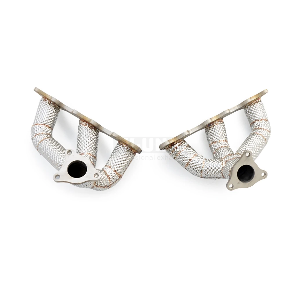 

For Porsche 992.1 3.8T 3.7T Turbo/S 2018-2023 High Performance Stainless Steel Tube Muffler Insulation Exhaust Collector