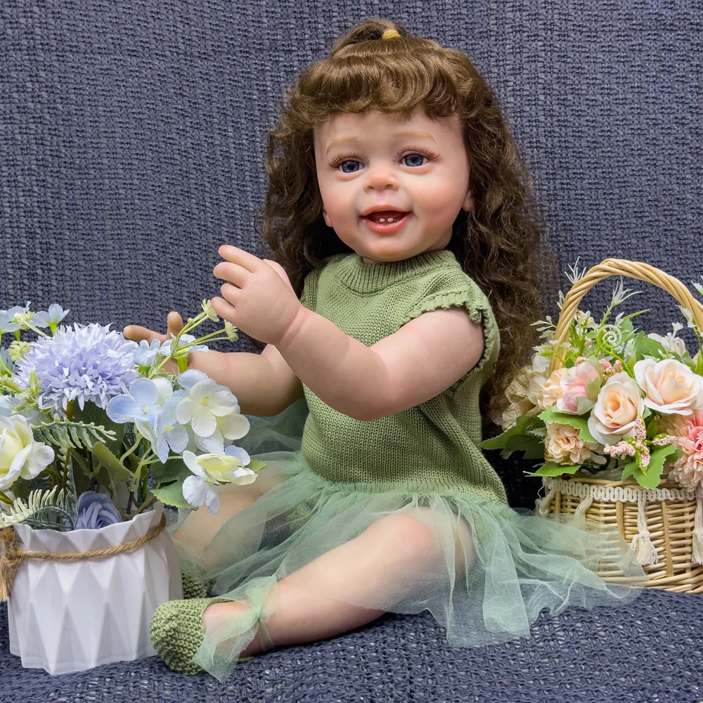 Muñeca de simulación nueva muñeca Reborn de vinilo suave realista de 55CM puede sentarse o acostarse y ser un amigo de la muñeca W-211-1