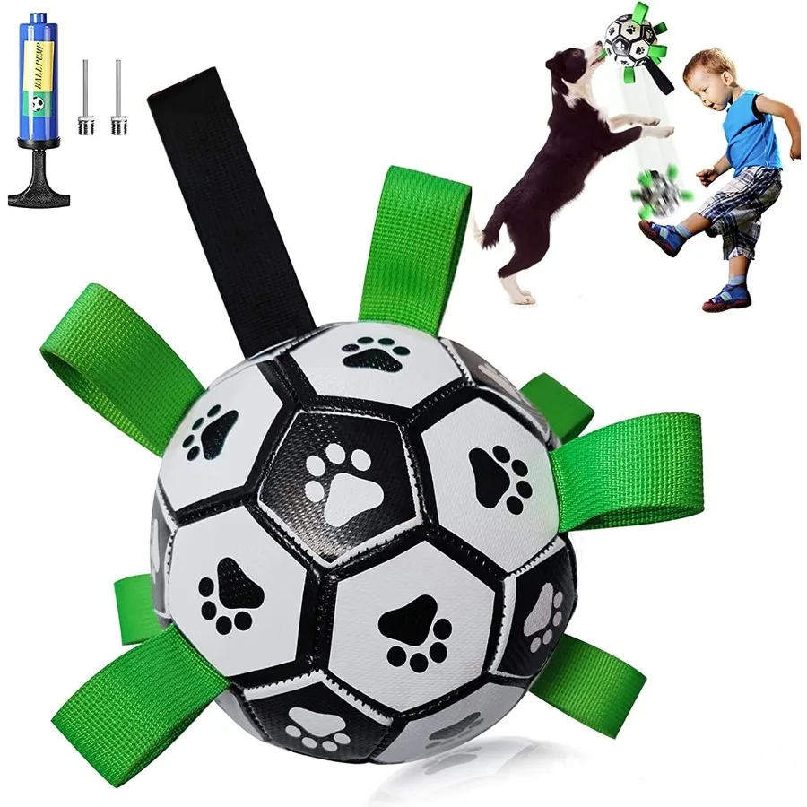 

Dog Football Interactive Toy Dog Ball Durable For Large And Mediumsized Dogs With Grab Ring Christmas Dog Water Toy Tug Of War