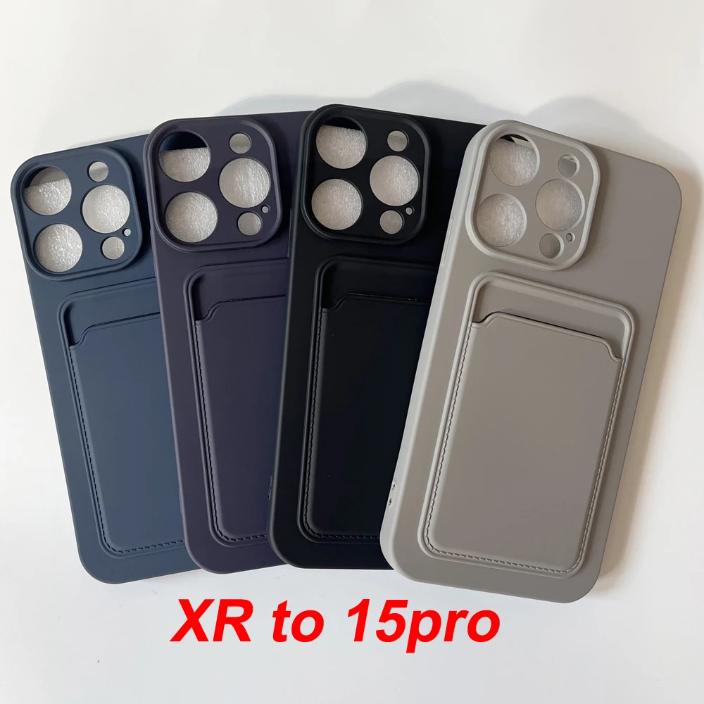 Customized Card Phone Case For iPhone XR to 15Pro Silicone Case Xr modified to 15pro Protect Case