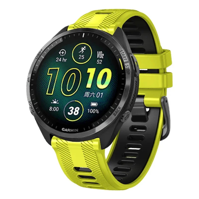 Pulseira de relógio de silicone para garmin forerunner 965 955 solar 945 935 745 acessórios substituição pulseira cinto 22mm