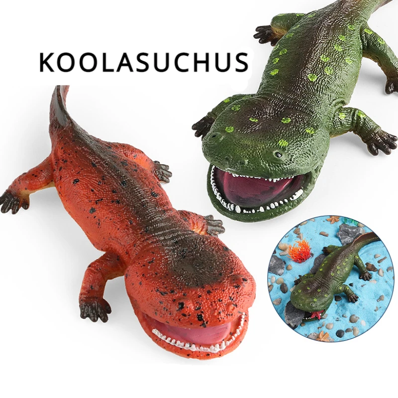 

Children's Science Educational Toys Simulate Solid Large Koolasuchus, A Cretaceous Amphibian Carnivore Model Home Decoration