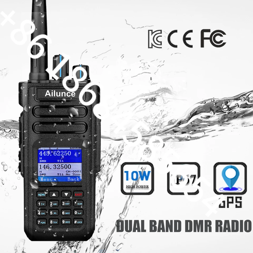 

Chierda HD1 10W DMR GPS IP67 Waterproof Long Range Communication Radio Ham Radio