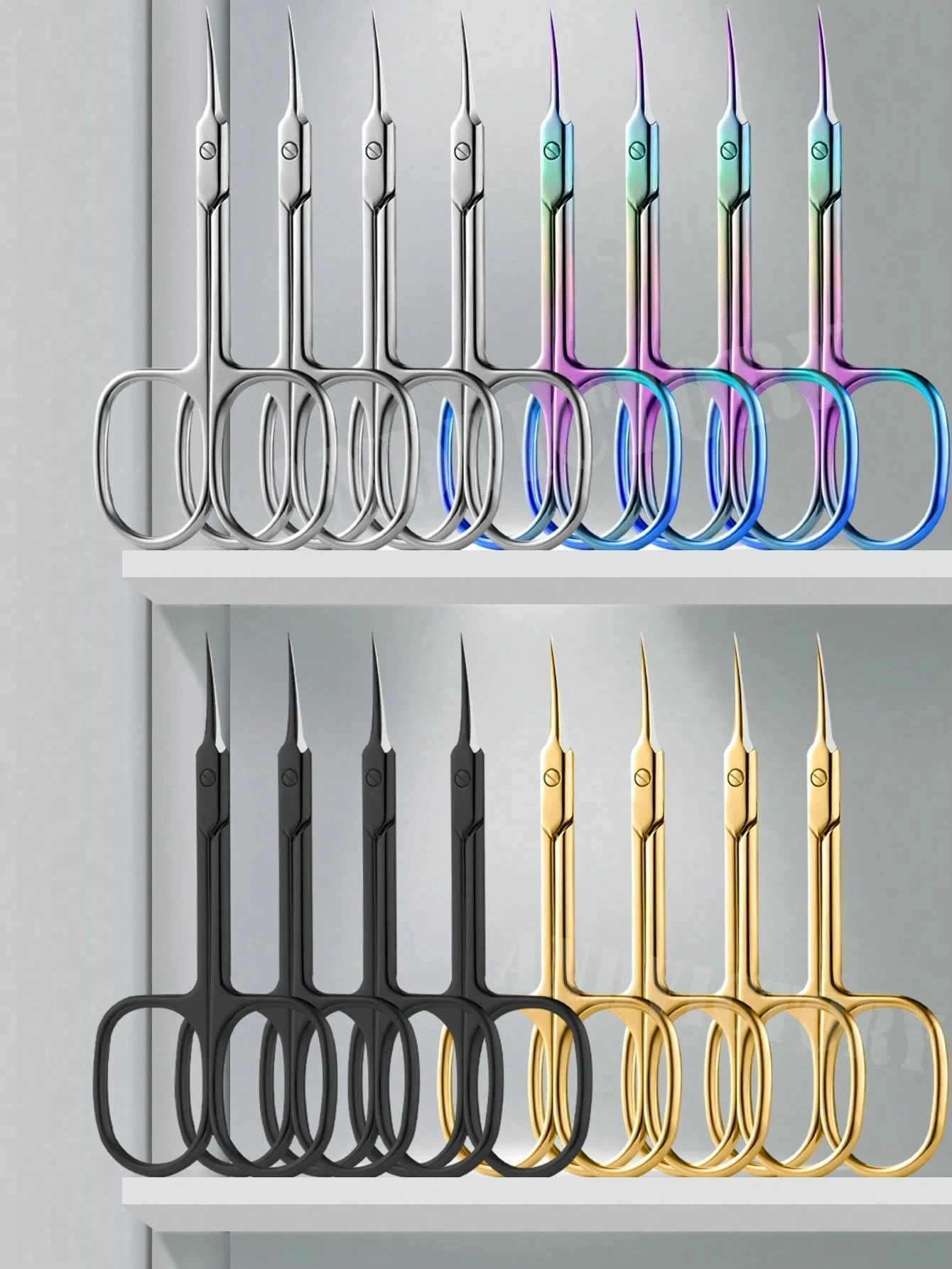 2/4Pcs Cuticle Scissors Stainless Steel Fine Curved Blade Cuticle Nipper Trimming Eyebrow Eyelash Dry Skin Manicure Tools