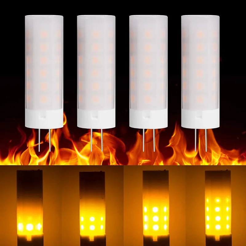 10pcs G4 LED Bulb Flickering Flame Effect Corn Light Fire Flicker Burning Decorative lamp Retro Corn Lampen Home Lighting