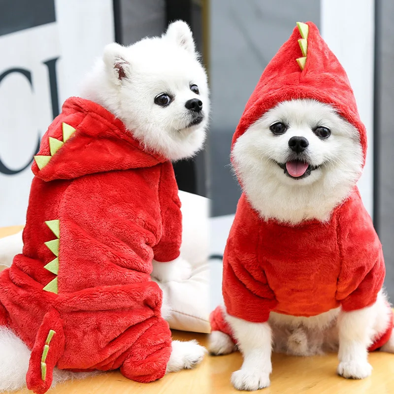 

Autumn/winter Dog Warmth Four Legged Small and Medium-sized Dog Dog Cat Dinosaur Cat Transformation Pet Clothing and Supplies